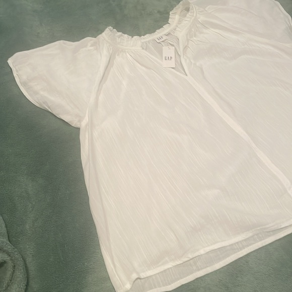 Gap white blouse Large nwt - Picture 3 of 4